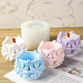 Handmade Flower Candle Jar Mold Reusable Silicone Material 3D Shape Petal Flowerpot Craft Mould Multifunctional Silicone. 