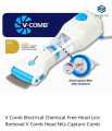 4 Filters V Comb, Anti Lice Electric Comb, Head Lice Machine with Filters, Lice Removal Machine, Anti Lice Machine with Steel Comb, Rechargeable Anti Lice Comb Egg Removal Machine. 