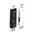 5 in 1 OTG USB Card Reader - USB, Micro & Type C Connectivity - Support Micro SD Card & USB [C.M.Tech]. 