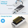 Solar Power Bank -Fast charging Power Bank -10000 mah Solar Power Bank With 4 Cable - Solar Powered Fast Charging - Fast charging supported -Compatible With -Android  And All Other Devices - Fast Supported Power Bank- 10000 MAH SOLAR POWER BANK.. 