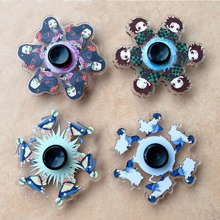 Demon Slayer NARUTOR Fingertip Gyro Hand Spinner Kids Toy Fingertip Gyro Bearing Mute Gifts cute gift
