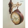 Retro Double Sided Wall Clock - Hanging Double Face Clock. 