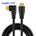 3ft / 6ft  4K HDMI Cable, Left Angle 90 Degree HDMI Cable, 4K@60HZ Ultra HD Support, Male to Male Black HDMI Cable. 
