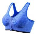 Women Zip Front Sports Bra Wireless Post Surgery Bra Active Yoga Sport Yoga Bra. 