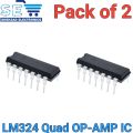 2PCS LM324 LM324N DIP-14 Quad Operational Amplifier IC. 