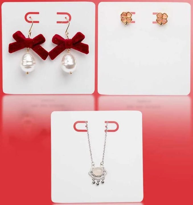 60%20pcs%20Custom%20Print%20Jewellery%20Display%20Cards%20for%20Necklace%20Earrings%20Ear%20Studs%20Cardboard%20White%20Craft%20Hang%20Tag%20Card%20With%20Your%20%20Logo%20Print%20-%20Image%203