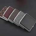 Cigarette box | cigarette case for man | 20 pcs Pouch Case Double-sided Holder Container | Leather & Metal Box | stove gas | gas stove. 