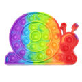 New Rainbow Snail Pop It Silicone Toy - 5 inches. 