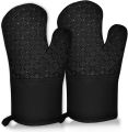 2 Pcs Heat Proof Oven Gloves Pair with Cotton Quilted Design for Kitchen Safety, Perfect for Cooking, Baking, BBQ, and Hot Utensils Handling. 