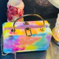 Aquarelle Sky Classic Pastel Dreamscape Box Clutch for Ladies - Colorful Crossbody Bag for Women. 