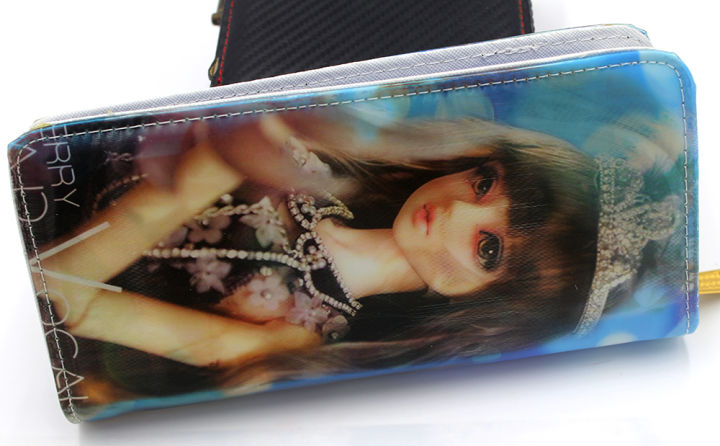 3D Beautiful Barbie Women's/Girl's Wallet Clutch Blue
