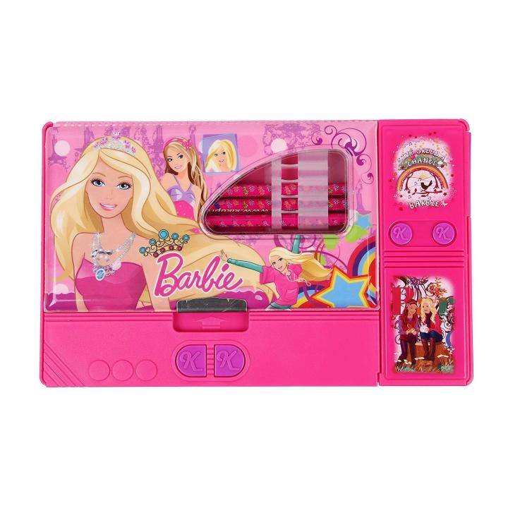 Girl Geometry Box Plastic Magnetic Jumbo Pencil Box
