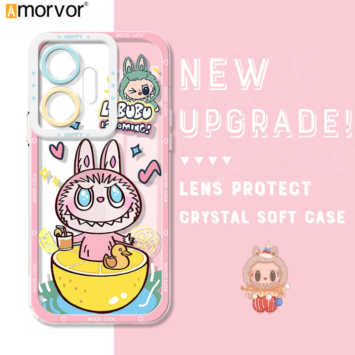 AMORVOR for Infinix Zero 20 Back Cover Cute Labubu Phone Cover Camera Protection Transparent TPU Soft Case