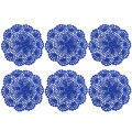 Table Mats Washable Round Beautiful Floral Placemats Coasters. 
