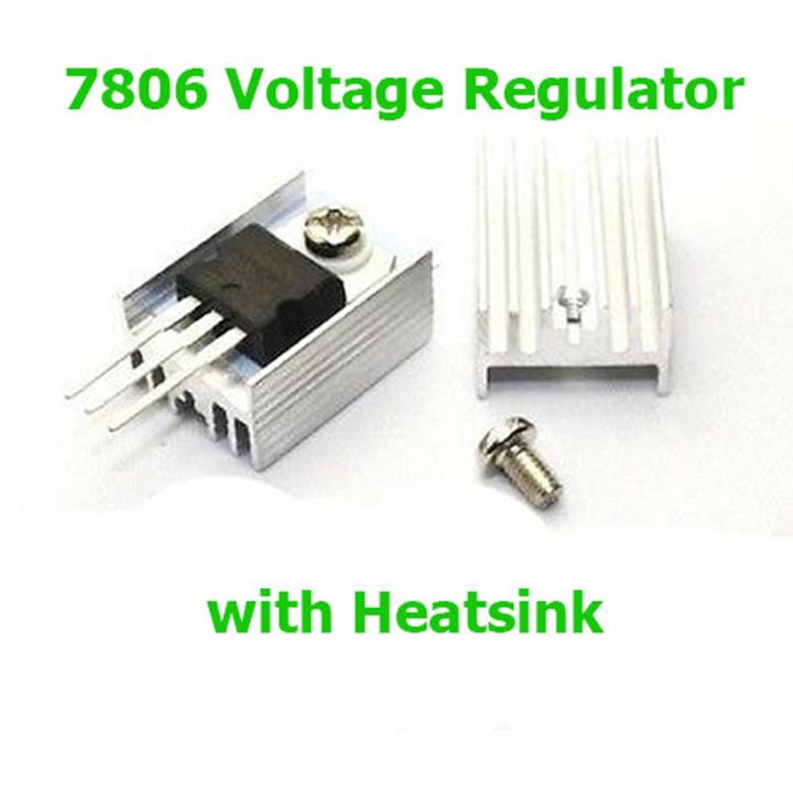 LM7806 L7806 LM7806CV Linear Voltage Regulator 6V IC with Heatsink
