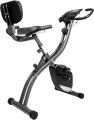 Exercise Bike Stationary bike, Ultra-Quiet Folding Indoor Cycling Bike with 8-Level Resistance, Arm Resistance Band, High Backrest, LCD Monitor, Workout bike for Home Men Women and Seniors. 