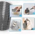 Cat Corner Brush Comb Massager for Cat Arch Plastic Scratcher Remove Hair Comb Grooming with Catnip Cat Self Cleaning Cat Supply. 