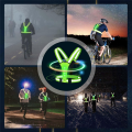 LED Reflective Vest Running Gear, High Visibility Running Vest USB Rechargeable Running Lights for Runners with Armbands Easy Install. 