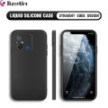 Jizetin for Redmi 11A / Redmi 12C Back Cover Solid Color Multicolor Liquid Silicone Square Phone Case Camera Protection Cases. 