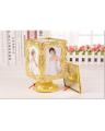 Photo Frame & Jewellery Box - Golden. 