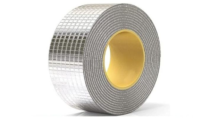 4-Inch Silver Aluminum Foil Tape - Reliable Waterproof Adhesive for Leak Sealing
