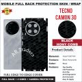 TECNO CAMON 30 BACK 360 premium Protection Skin Wrap full cover Premium Quality skin wrap sheet for tecno camon 30. 
