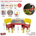 Kids Table Chair Set, 2 Chairs With Ludo Table, Study Table For Boys & Girls Ludo & Chasing Game Printed Table Top For Children To Play & Learn, Table Chair Set For Kid, Preschool Nursery Furniture, Ideal For Arts & Crafts, Snack Time, Homework, Hotel Use. 