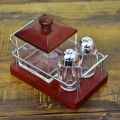 SUGAR POT AND PEPPER CRUET SET. 