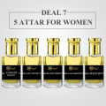 Pack of 5 Attar for Women Long Lasting Perfume Fragrance Oil. 