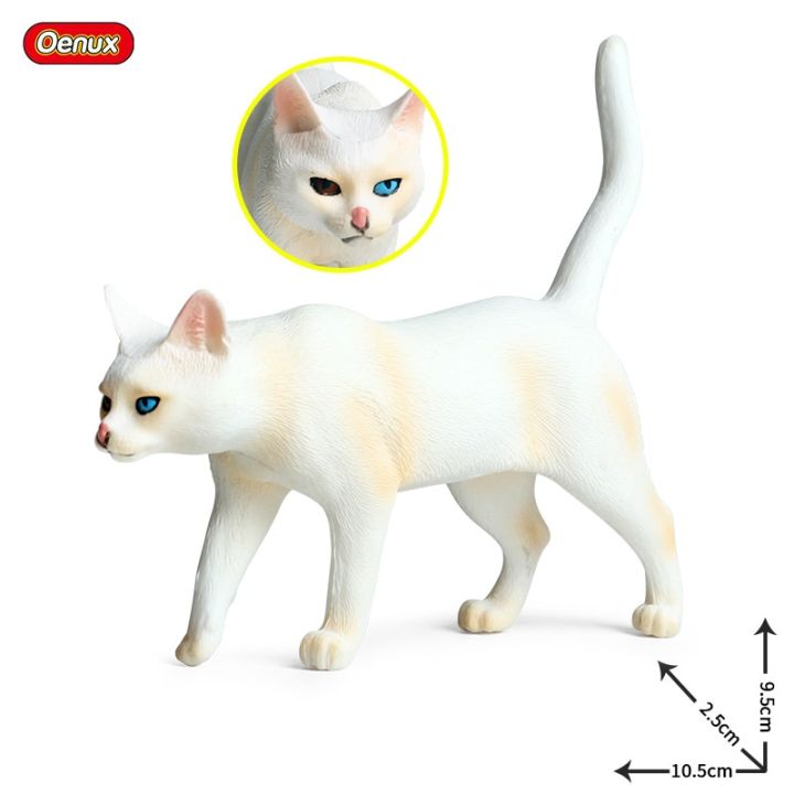 【Funny Bunny Toy Store】Oenux Simulation Mini Pet Cat Animal Miniature Model Persian Black Action Figures Home Decoration Toy Kids Gift