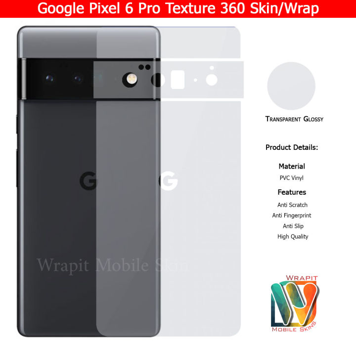 Google%20Pixel%206%20Pro%20Skin/Wrap%20360%20Protection%20Carbon%20fiber/%20Matte/%20Transparent%20Back%20Included%20Camera%20Skin%20-%20Image%202