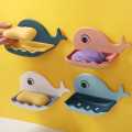 Whale Shape Soap Box Bathroom Drain Soap Holder Rack Self-Adhesive Wall Mounted Soap Tray Plate Bathroom Supplies Bathroom Gadge. 