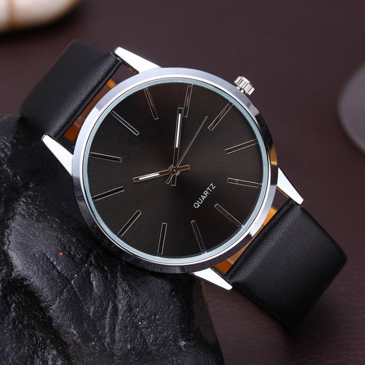Men's Fashion Casual Simple Watches TOP Brand Unisex Sports Ultra Thin Leather Strap Watch Quartz Analog Wrist Watch Male Clock