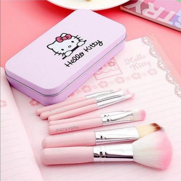 Cute%20Hello%20Kitty%207%20Makeup%20Foundation%20Powder%20Eye%20shadow%20Brushes%20Set%20-%20Image%209