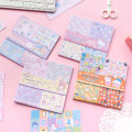 Kawaii My Melody Cinnamoroll Kuromi Cartoon Girl Heart Note Paper Anime Sanrioed Cute Posted-Its Notes Material Hand Book. 
