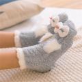 【ETOP】Winter Cartoon Warm Sleep Socks Towel Socks Floor Socks Coral Velvet Thickening. 