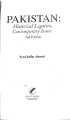 Pakistan: Historical Legacies, Contemporary Issues 2nd Edition Written by Syed Jaffar Ahmed. 