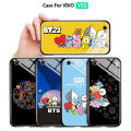 TA for Vivo Y55 / Y55S / Y55L / Y55A Back Cover Fashion BTS Tempered Glass Painting Phone Case. 