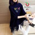 New Stylish Warm Shrugs For Winters Modern Poncho For Womens Bat-Wing Style  Printes fleece Poncho Shrug Girls Modern Shirt Winters Shirt. 