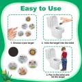 5pcs Training Toilet Color Changing Stickers Pee Targets Potty Training Seat Stickers Urinal Bullseye for Kids Toddler Boys Girl. 