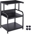 Customized Printer Stand, 3 Tier Printer Cart with Storage Shelf, Rolling Printer Table with Wheels for Home Office Organization, Stand for Heat Press Microwave, Industrial Style. 