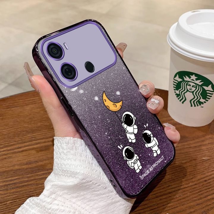 Casing Itel P40 back cover phone case softcase silicone shockproof cover new design sparkling cartoon astronaut sfsyhy01