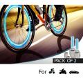 (2-PACK) LED Motion Activated Bike Bicycle Wheel Valve Stem Cap Tire Light. 