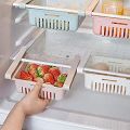 Adjustable Fridge Storage Basket Expandable Rack Plastic Space Saver Food Organizer Tray. 