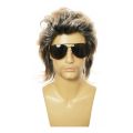 Funny 70s 80s Disco Natural Fluffy False Invisible Nightclub Bar Wig Synthetic Long Straight Wigs Retro Cosplay Wig Men Cosplay Wigs Short Curly Wig. 