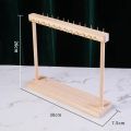 Wood Jewelry Display Stand Jewelry Pendant Necklace Earrings Stand Hook Desktop Display Holders. 