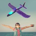 New Hand Throw Lighting Up Flying Glider Plane Toy Foam Airplane Model LED Flah Game Toy For Children. 