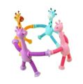 New Cute Pop Tubes Sensory Suction Cup Plastic Toy Deformable Novelty Telescopic Giraffe Fidget Toys Bellows Stress Relief Squeeze Toys. 