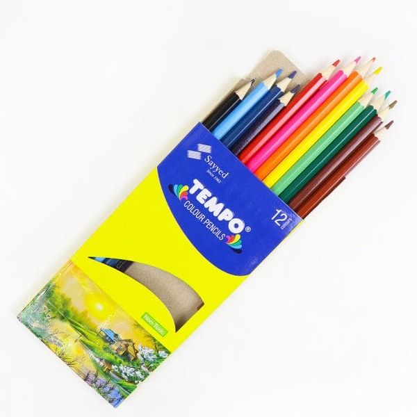 Tempo Large 12 Colour Pencils