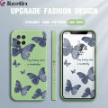 Jizetin for Samsung Galaxy A12 / A12 5G / M12 Back Cover Butterfly Flying Side Design Cases Soft Liquid Silicone Mobile Phone Case. 